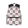 thumbnail image 1 of Pofeuu Gnomes and Hearts Print Laptop Backpack Travel Canvas Backpack for School Lightweight and Comfortable Backpack College Backpack Schoolbag, 1 of 6