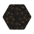 thumbnail image 1 of Pofeuu Gold Spiders And Cobwebs Print Leather Coasters Set of 6, Round Cups Mugs Mat Pad for Home Kitchen Heat Resistant Drink Coasters,Hexagon, 1 of 7