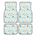 thumbnail image 1 of Pofeuu Gold Stars Blue Dots Pattern Print Car Foot Mat Set of 4 Pieces - All-Weather Full Set Floor Mats for Cars Trucks SUVs, 1 of 7