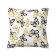 thumbnail image 1 of Pofeuu Golden Glitter Butterflies Print Double-sided plush pillowcase Square Throw Pillow Covers Pillows Cover for Living Room Bedroom Sofa Couch Cushion Cover（No pillow core）-24"x24", 1 of 7