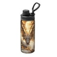 thumbnail image 1 of Pofeuu Golden Horned White Dragon Print 18oz Sports Insulated Kettle Stainless Steel Vacuum Water Bottle Leakproof Sport Flask, 1 of 7