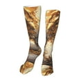 thumbnail image 1 of Pofeuu Golden Horned White Dragon Print Stockings, Adult Running Hiking Socks for Youth and Adult-One Size, 1 of 8