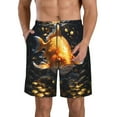 thumbnail image 1 of Pofeuu Golden Koi And Treasure Prin Men's Swim Trunks Quick Dry Bathing Suit Swimming Board Shorts Mesh Lining Beach Swimwear-XX-Large, 1 of 6