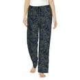 thumbnail image 1 of Pofeuu Golden Peonies Print Women's Fashion Pajama Pants with Pockets Comfy Drawstring Sleep Lounge Bottoms-X-Large, 1 of 6