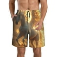 thumbnail image 1 of Pofeuu Golden Winged White Horse Prin Men's Swim Trunks Quick Dry Bathing Suit Swimming Board Shorts Mesh Lining Beach Swimwear-X-Large, 1 of 6