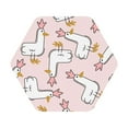 thumbnail image 1 of Pofeuu Goose Queen Print Leather Coasters Set of 6, Round Cups Mugs Mat Pad for Home Kitchen Heat Resistant Drink Coasters,Hexagon, 1 of 7
