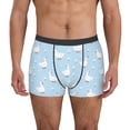 thumbnail image 1 of Pofeuu Goose White Flowers Print Men’s Boxer Briefs, Moisture-Wicking Underwear, Regular,Trunk-XX-Large, 1 of 5
