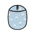 thumbnail image 1 of Pofeuu Goose White Flowers Print Silicone Pot Mat Mitten With Hanging Loop Heat Resistant Oven Mitts Non-Slip Bbq Baking Smoking Potholders, 1 of 7