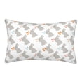 thumbnail image 1 of Pofeuu Gray Rabbit Print Polyester Microfiber Plush Pillowcases, Super Soft and Cozy Pillow Case Covers with Envelop Closure（Pillow core not included）-20"x30", 1 of 6