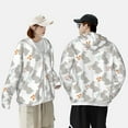 thumbnail image 1 of Pofeuu Gray Rabbit Print Sun Protection Outdoor Lightweight Full Zip UV Cooling Hoodie Long Sleeve Summer Clothing for Outdoor Hiking-Medium, 1 of 5