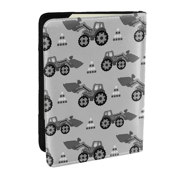 Pofeuu Gray Tractor Print Travel Document Organizer Passport Holder Men Women for Family (6.5 in x 4.5 in),Wallet Holder Credit Card Clutch Bag Case