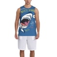 thumbnail image 1 of Pofeuu Great White Shark Print Basketball Jersey, Shirts for Men Youth Basketball Jersey Crew Neck-Small, 1 of 6