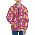 thumbnail image 1 of Pofeuu Green Avocado Print Teenage Zipper Hoodie Sweatshirts Hooded Casual Jackets With Pocket For Boys Girls-Small, 1 of 6