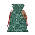 thumbnail image 1 of Pofeuu Green Christmas Print Burlap Bags with Drawstrings Drawstring Gift Bags Pouch Bag for Thankgiving Birthday Party Gift Wrapping Treats and Party Favors-Small, 1 of 9