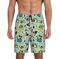 thumbnail image 1 of Pofeuu Green Cute Avocado Print Men's Soft Woven Elastic Waistband Sleep Pajama Short-4X-Large, 1 of 6