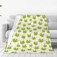 thumbnail image 1 of Pofeuu Green Frog Print Ultra-Soft Micro Fleece Blanket,for Bed Or Sofa,All Season Throw Blankets Flannel Blanket-40"x30", 1 of 7