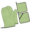 thumbnail image 1 of Pofeuu Green Gingham Print Oven Mitts and Pot Holders 4 pcs Set,High Heat Resistant 500 Degree Extra Thicken Long Kitchen Cotton Oven Glove for Cooking, 1 of 6