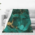 thumbnail image 1 of Pofeuu Green Gold Glitter Print Ultra-Soft Micro Fleece Blanket,for Bed Or Sofa,All Season Throw Blankets Flannel Blanket-50"x40", 1 of 7