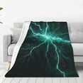 thumbnail image 1 of Pofeuu Green Lightning Flash Print Ultra-Soft Micro Fleece Blanket,for Bed Or Sofa,All Season Throw Blankets Flannel Blanket-60"x50", 1 of 7