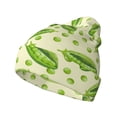 thumbnail image 1 of Pofeuu Green Peas Print Beanie Hat for Men Women Knit Winter Hat Warm Cuffed Skull Beanie Slouchy Soft Unisex, 1 of 6