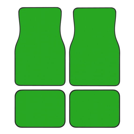 Pofeuu Green Print Car Foot Mat Set of 4 Pieces - All-Weather Full Set Floor Mats for Cars Trucks SUVs