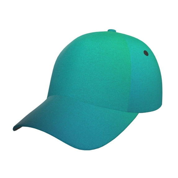 Pofeuu Green Turquoise Teal Print Adult Adjustable Embroidered Graphic Baseball Hat for Men and Women