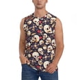 thumbnail image 1 of Pofeuu Guitar Skull record Print Men's Muscle T-Shirt, Sleeveless, Muscle Tank, Classic Muscle Tee Top For Men Casual Sleeveless Muscle T-Shirt Trendy Clothes-Medium, 1 of 7