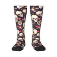 thumbnail image 1 of Pofeuu Guitar Skull record Print Stockings, Adult Running Hiking Socks for Youth and Adult, 1 of 6