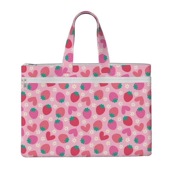 Pofeuu Haear Strawberry Print Laptop Bag Carrying - Computer Bag Laptop Case Shoulder Slim Work Travel