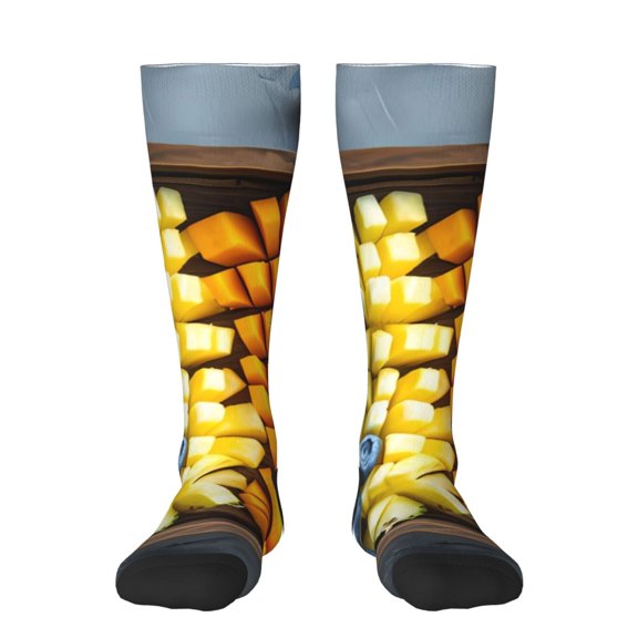 Pofeuu Halloween Fruit Platter Print Stockings, Adult Running Hiking Socks for Youth and Adult