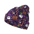 thumbnail image 1 of Pofeuu Halloween Sweet Candy Print Beanie Hat for Men Women Knit Winter Hat Warm Cuffed Skull Beanie Slouchy Soft Unisex, 1 of 6