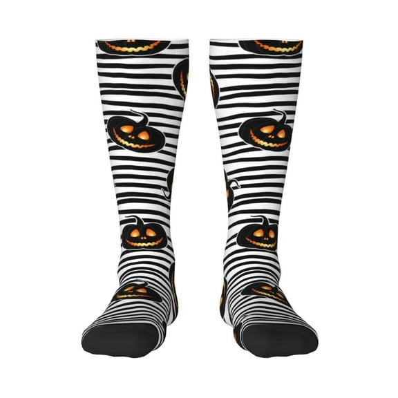 Pofeuu Haloween Pumpkins Print Stockings, Adult Running Hiking Socks for Youth and Adult