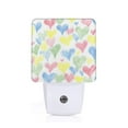 thumbnail image 1 of Pofeuu Hand Drawn Colored Hearts Print Night Lights Plug into Wall with Dusk-to-Dawn Light Sensor, LED Nightlight for Bathroom, Adult, Hallway-US, 1 of 7