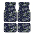 thumbnail image 1 of Pofeuu Hand Drawn Rockets Print Car Foot Mat Set of 4 Pieces - All-Weather Full Set Floor Mats for Cars Trucks SUVs, 1 of 7