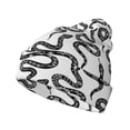 thumbnail image 1 of Pofeuu Hand Drawn Snake Print Beanie Hat for Men Women Knit Winter Hat Warm Cuffed Skull Beanie Slouchy Soft Unisex, 1 of 6