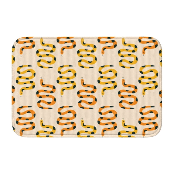 Pofeuu Hand Drawn Snake Print Hem Mat 40x60 - Multipurpose Doormat for Indoor & Outdoor Use - Welcome Your Guests with our Entrance Mat