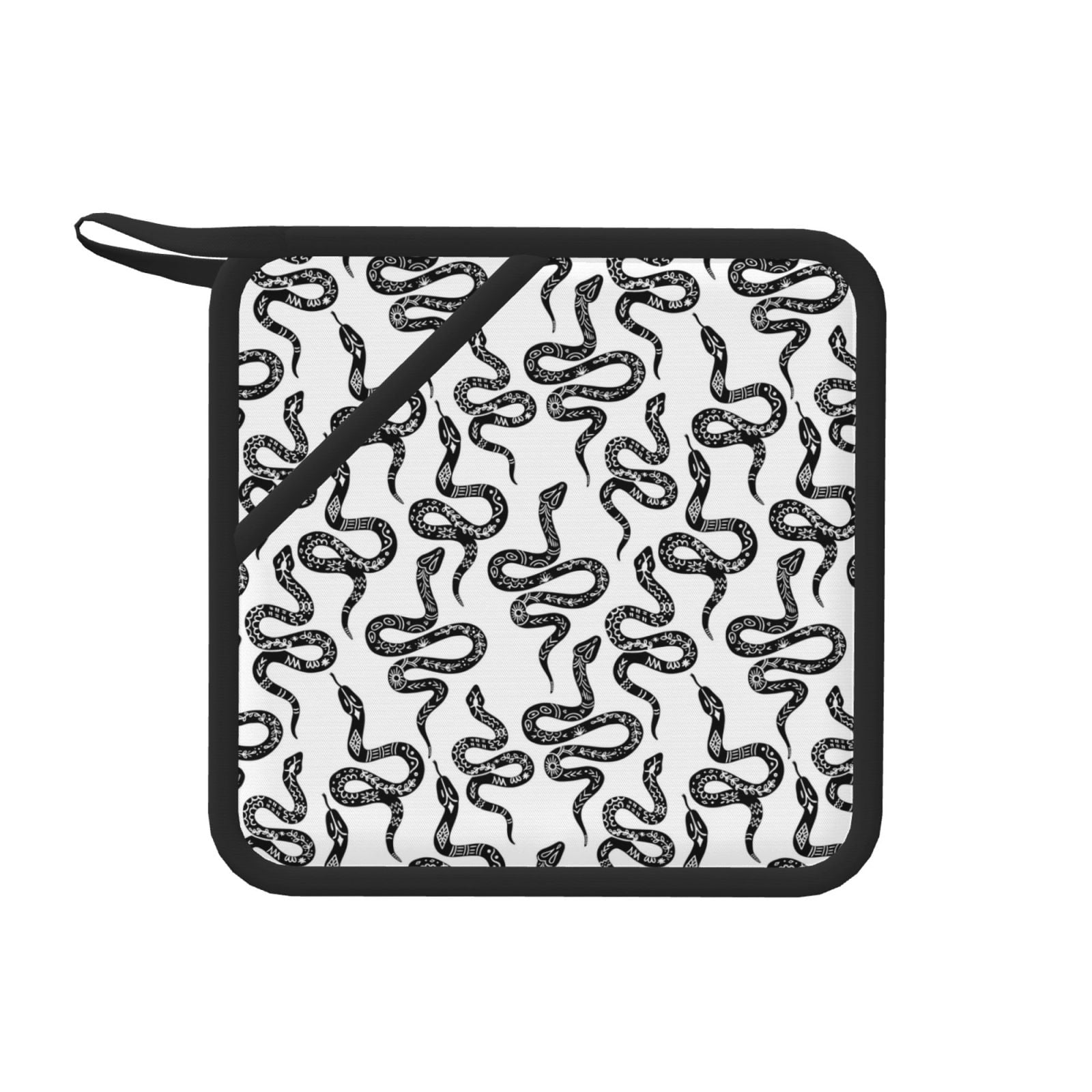 Pofeuu Hand Drawn Snake Print Silicone Trivet Mats,Silicone Hot Pads ...