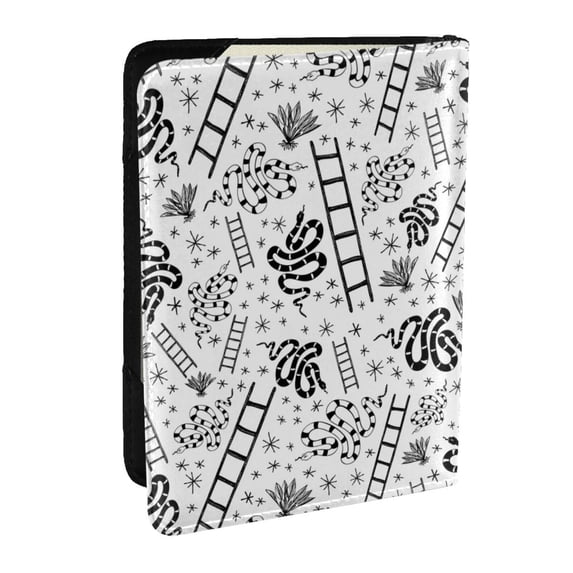 Pofeuu Hand Drawn Snake Print Travel Document Organizer Passport Holder Men Women for Family (6.5 in x 4.5 in),Wallet Holder Credit Card Clutch Bag Case