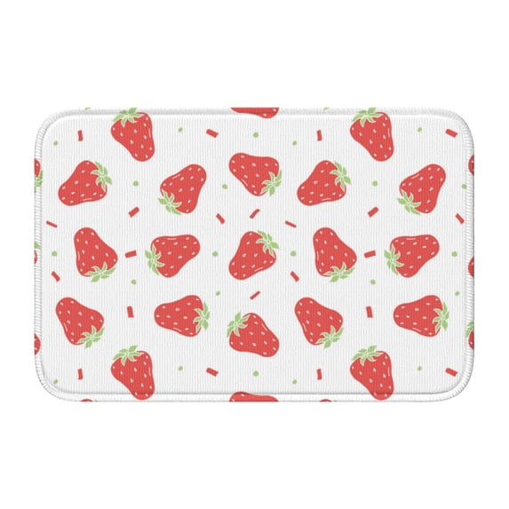 Pofeuu Hand Drawn Strawberry Print Hem Mat 40x60 - Multipurpose Doormat for Indoor & Outdoor Use - Welcome Your Guests with our Entrance Mat