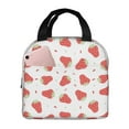 thumbnail image 1 of Pofeuu Hand Drawn Strawberry Print Lunch Bag Lunch Box Large Capacity Insulated Lunch Bag for Adult, Leakproof Reusable Lunch Tote Bags for Work, 1 of 5
