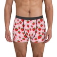 thumbnail image 1 of Pofeuu Hand Drawn Strawberry Print Men’s Boxer Briefs, Moisture-Wicking Underwear, Regular,Trunk-Small, 1 of 5