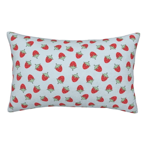 Pofeuu Hand Drawn Strawberry Print Polyester Microfiber Plush Pillowcases, Super Soft and Cozy Pillow Case Covers with Envelop Closure(Pillow core not included)-14"x20"