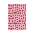 thumbnail image 1 of Pofeuu Hand Drawn Strawberry Print Premium Golf Towel with Carabiner Clip Absorbent Microfiber Waffle Pattern Golf Towel for Golf Bag Trolly Belt Loop, 1 of 8