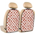 thumbnail image 1 of Pofeuu Hand Drawn Tomatoes Print 2 Pack PU Leather Kick Mat Back Seat Protector, Universal Car Seat Back Organizer, Waterproof Backseat Protector For Most Car, 1 of 8