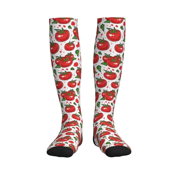 Pofeuu Hand Drawn Tomatoes Print Compression Socks for Women & Men Circulation - Best Support for Nurses,Running,Athletic,Sports