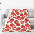 thumbnail image 1 of Pofeuu Hand Drawn Tomatoes Print Ultra-Soft Micro Fleece Blanket,for Bed Or Sofa,All Season Throw Blankets Flannel Blanket-80"x60", 1 of 7