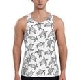 thumbnail image 1 of Pofeuu Hand Drawn Turtle Print Men's Workout Tank Tops Sleeveless Muscle Gym Shirt Quick Dry-X-Large, 1 of 7