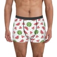 thumbnail image 1 of Pofeuu Hand Drawn Watermelon Print Men’s Boxer Briefs, Moisture-Wicking Underwear, Regular,Trunk-Medium, 1 of 5