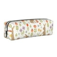 thumbnail image 1 of Pofeuu Happy Easter Print Leather Pencil Case, Leather Pencil Pouch Large Capacity, Big Pencil Pouch with Zipper Vintage Pen Bag Fountain Pen Holder, 1 of 7