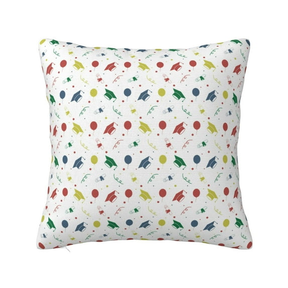 Pofeuu Happy Graduation Print Double-sided plush pillowcase Square Throw Pillow Covers Pillows Cover for Living Room Bedroom Sofa Couch Cushion Cover(No pillow core)-12"x12"